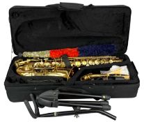 WINDSOR ALTO SAXOPHONE, in case, together with a folding stand Provenance: private collection