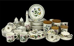 PORTMEIRION BOTANIC GARDEN TABLEWARE, including various sized plates, six napkin rings, cups and