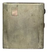 GEORGE V SILVER CIGARETTE CASE, of rectangular form, engine turned decoration, Mayes Mills & Co.,