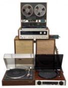 STEREO EQUIPMENT, to include Tandberg 9000X reel-to-reel player, Trio KR-6400 receiver, Trio KP-