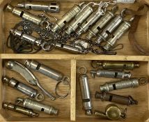 VINTAGE ANTIQUE WHISTLES, Hudson, Dowler and others, includes Leeds Police, Liverpool Police, Acme