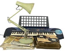 ASSORTED HOME WARES to include an Anglepoise style desk lamp, Yamaha PSR.140 electronic keyboard,