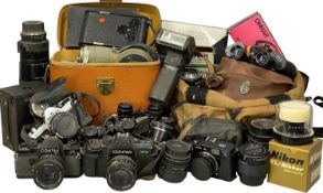 CAMERAS & ACCESSORIES, including Leica CL, Pentax MX SLR camera, various binoculars etc. Provenance: