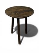 18TH CENTURY PINE CRICKET TYPE TABLE, 71 (h) x 61cms (diam.) Provenance: private collection Conwy
