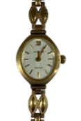 ACCURIST 9CT GOLD LADIES' WRISTWATCH & BRACELET, 10.3g gross Provenance: deceased estate Ynys Môn