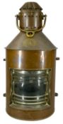 VINTAGE COPPER MAST HEAD LAMP, Neptune NR, 64cms (h) Provenance: private collection Cheshire