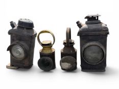 FOUR OLD RAILWAY LAMPS Provenance: private collection Ynys Môn