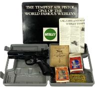 WEBLEY & SCOTT TEMPEST .22 AIR PISTOL, with hard case and various boxes of pellets Provenance:
