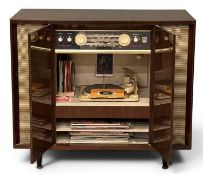 ART DECO STYLE MURPHY STEREOPHONIC RADIOGRAM CABINET, model A191SR, with Garrard turntable, 84 (h) x