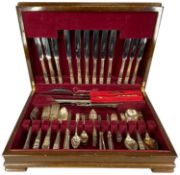 CANTEEN OF COMMUNITY PLATE CUTLERY, in mahogany case Provenance: private collection Cheshire