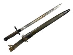 AMERICAN WWI BAYONET WITH SCABBARD Provenance: private collection Gwynedd