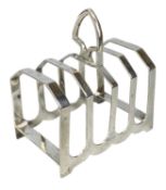 ELIZABETH II SILVER FOUR-DIVISION TOAST RACK, Emile Viner, Sheffield 1959, 3.5ozt Provenance: