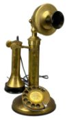 VINTAGE BRASS CANDLESTICK TELEPHONE Provenance: private collection Gwynedd