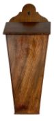 19TH CENTURY MAHOGANY CANDLEBOX, with sloping hinged lid, 48cms (h) Provenance: private collection