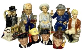 CHINA FIGURINES & TOBY JUGS, including Kevin Francis limited edition (72/900) Princess Diana jug;