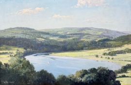 ‡ WILLIAM ERIC THORP (British, 1901-1993) oil on board - entitled verso 'Vale of Conwy, North Wales'