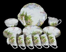 TWENTY-ONE PIECE ROYAL ALBERT TEA SERVICE, Kentish rockery pattern Provenance: private collection