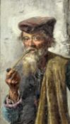 RAFFAELE FRIGERIO (Italian, 1875-1948) oil on canvas - a gentleman, signed verso, 35 x 20cms