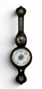 VICTORIAN ROSEWOOD CASED BANJO BAROMETER Provenance: private collection Conwy
