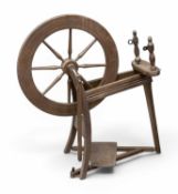 NEW ZEALAND TREEN SPINNING WHEEL, stamped 'Ashford', 85 (h) x 74 (l) x 35cms (d) Provenance: private