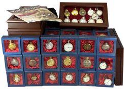 HACHETTE CLASSIC POCKET WATCHES, collection of reproduction pocket watches, over 150, mostly boxed