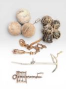 ANTIQUE & VINTAGE NAUTICALIA, including a Norwegian steel folding anchor, aluminium and glass