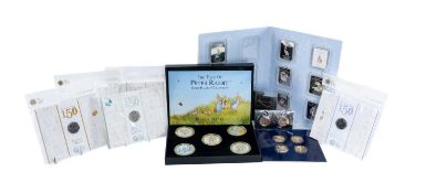 BEATRIX POTTER PROOF COINS, including Royal Mint 'Treasure for Life' 50 pence, 2017 coin