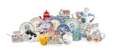 COLLECTABLE CERAMICS, novelty teapots including a Disney Mrs. Potts, Price Potteries telephone
