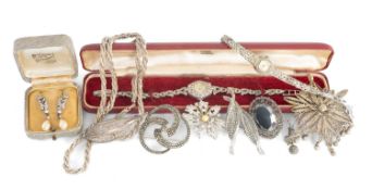 TWO DECORATIVE LADIES' MARCASITE COCKTAIL WATCHES, by Rotary and Accurist, small number of marcasite