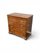 REGENCY MAHOGANY & INLAID CHEST OF DRAWERS, 90 (h) x 92 (w) x 50cms (d) Provenance: private