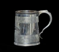 GEORGE IV SILVER PRESENTATION TANKARD inscribed 'Premium from the Flintshire Agricultural Society