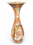 JAPANESE ARITA FLOOR VASE, late Meiji / Taisho, decorated throughout with bright coloured enamels,
