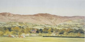 MAX A.S. HAMBLEN limited edition (233/250) colour print - Moel Famau, signed and numbered in pencil,