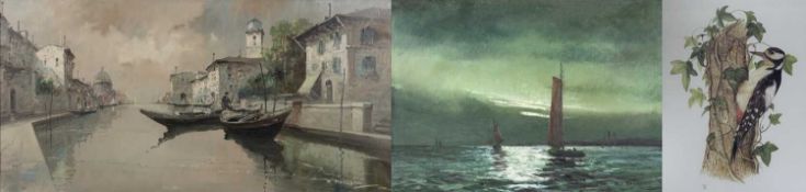 MAUD MARASPIN (1867-1939) oil on canvas - 'On the Grand Canal, Venice', signed, 50 x 101cms; D.L.