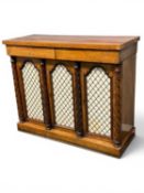 WILLIAM IV WALNUT CHIFFONIER circa 1835, fitted with two frieze drawers and three cupboard doors