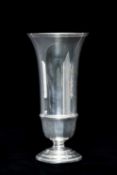 ELIZABETH II SILVER TRUMPET FORM VASE by William Comyns, London 1964, 20.5cms (h), 9.5ozt