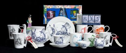 ALICE IN WONDERLAND COLLECTABLE CERAMICS, by Whittard of Chelsea, including teaware, Disney's