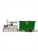 KIT BUILT SCALE MODEL LOCOMOTIVE, R. Hudson Leeds, with electric motor and caravan Provenance: