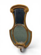 FRENCH MOULDED GILTWOOD GIRANDOLE with bevelled glass plates and demilune bracket, c. 1900, 106 (