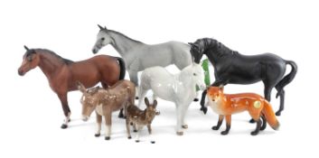 ROYAL DOULTON BESWICK ANIMAL FIGURES, including grey mare Connemara gloss, grey mare matt, medium
