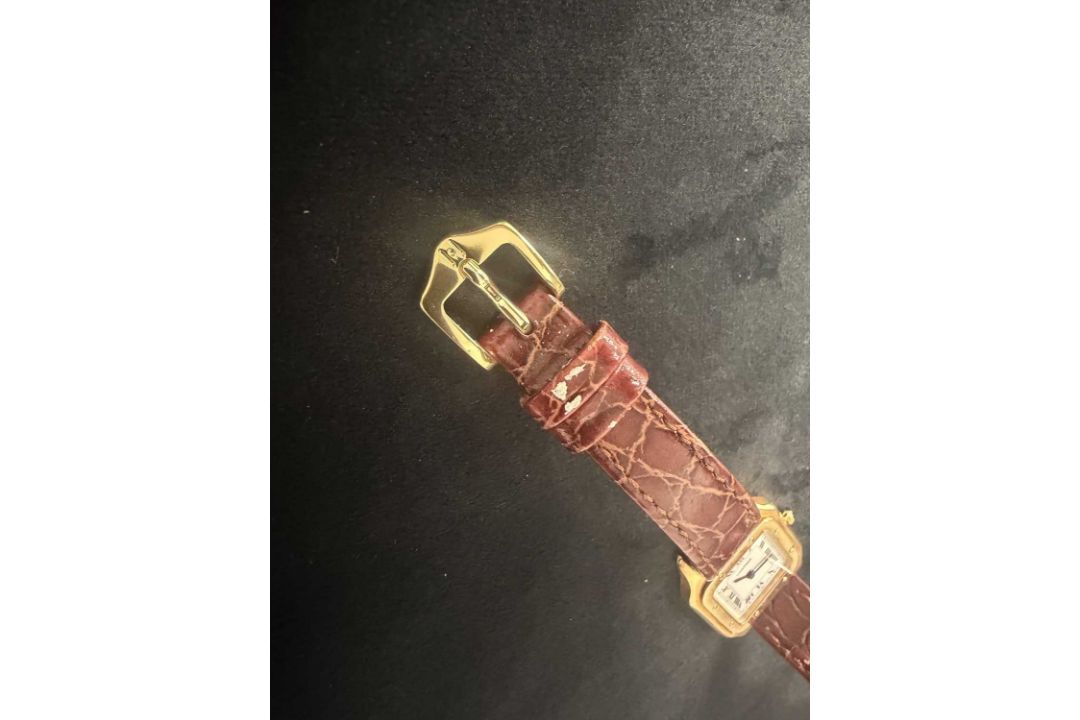 RARE LADIES' 18CT GOLD CARTIER SANTOS DUMONT WRISTWATCH, c. 1990, Ref. 9606, Cal.21 17J manual- - Image 13 of 15