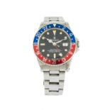 ROLEX GMT-MASTER STAINLESS STEEL WRISTWATCH, ref. model 1675, serial number 1671XXX, circa 1967,