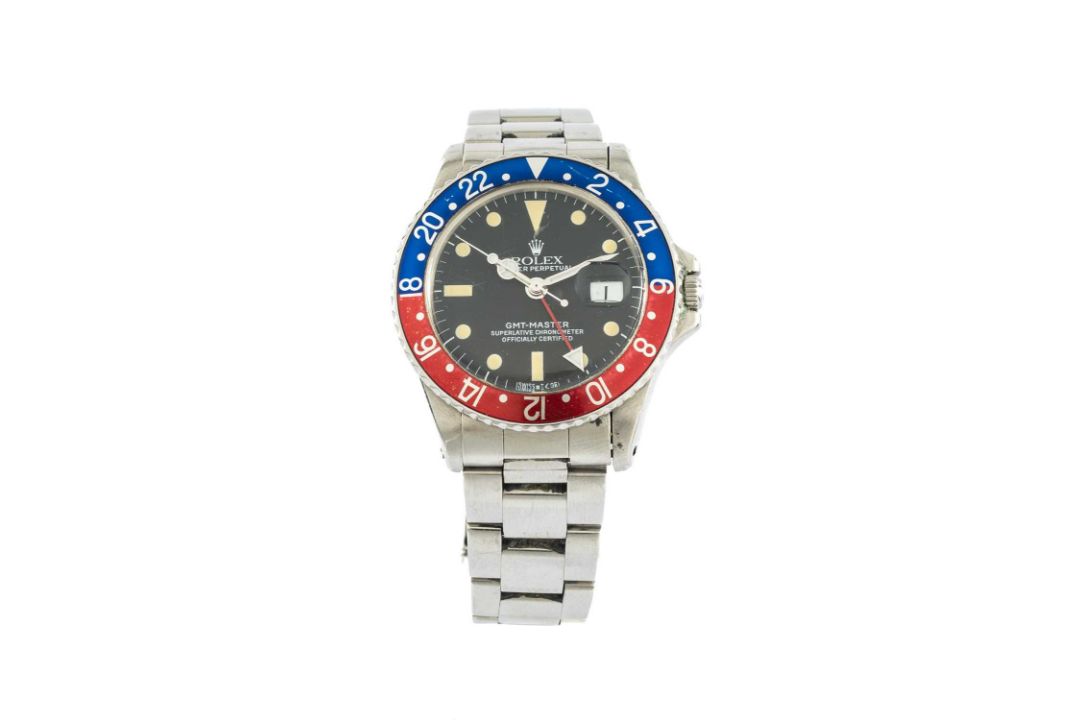 ROLEX GMT-MASTER STAINLESS STEEL WRISTWATCH, ref. model 1675, serial number 1671XXX, circa 1967,