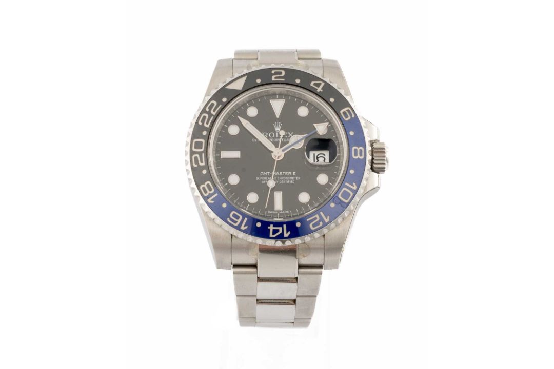 ROLEX STAINLESS STEEL GMT-MASTER II 'BATMAN' BRACELET WATCH, Ref. 116710BLNR, Cal 3186 31J automatic - Image 1 of 2
