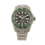 ROLEX SUBMARINER 'STARBUCKS' STAINLESS STEEL AUTOMATIC CALENDAR BRACELET WATCH, ref.126610LV,