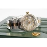 LADIES' ROLEX DATEJUST AUTOMATIC BRACELET WATCH, ref. 6516, ser. no. 15***75, c. 1967, aftermarket