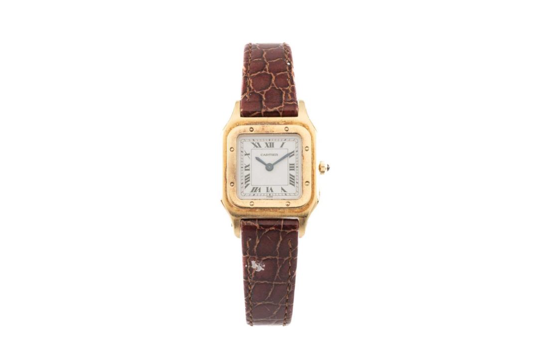 RARE LADIES' 18CT GOLD CARTIER SANTOS DUMONT WRISTWATCH, c. 1990, Ref. 9606, Cal.21 17J manual- - Image 1 of 15
