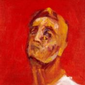 ‡ ELFYN JONES (Welsh b. 1939) acrylic on canvas - entitled verso 'What Next?' on Ffin-y-Parc Gallery
