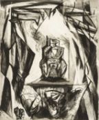 ‡ MERLYN EVANS (Welsh 1910-1973) etching - entitled 'Man and the Machine', printed signature and