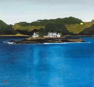 ‡ TOM JONES (Welsh 1936-2017) pastel - entitled verso 'In the Straits' on Albany Gallery label,